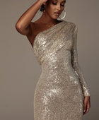 Oblique Wrapped Evening Dress - Body By J'ne