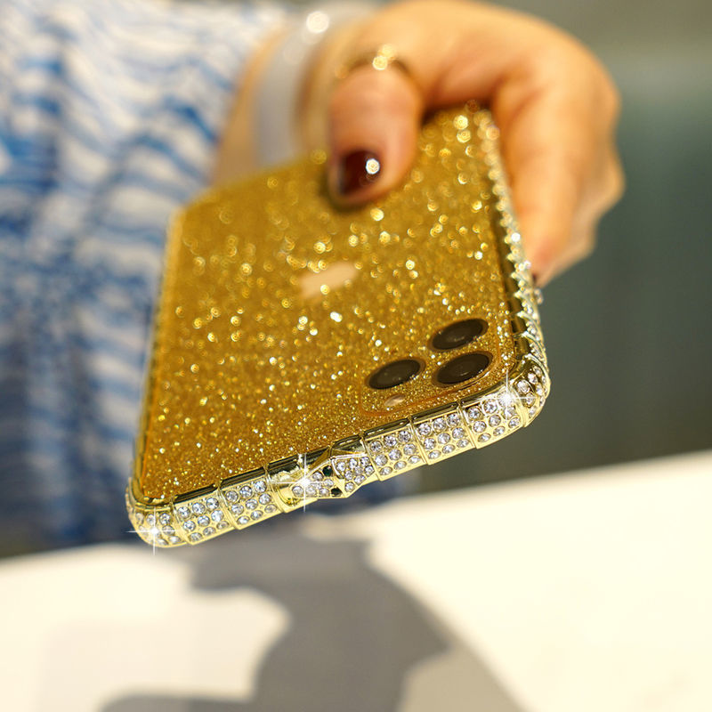 Women's Mobile Phone Case With Diamonds And Diamond Frame Luxury Glitter Case - Body By J'ne