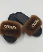 Plush Chain Slippers - Body By J'ne