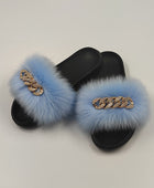 Plush Chain Slippers - Body By J'ne