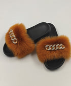 Plush Chain Slippers - Body By J'ne