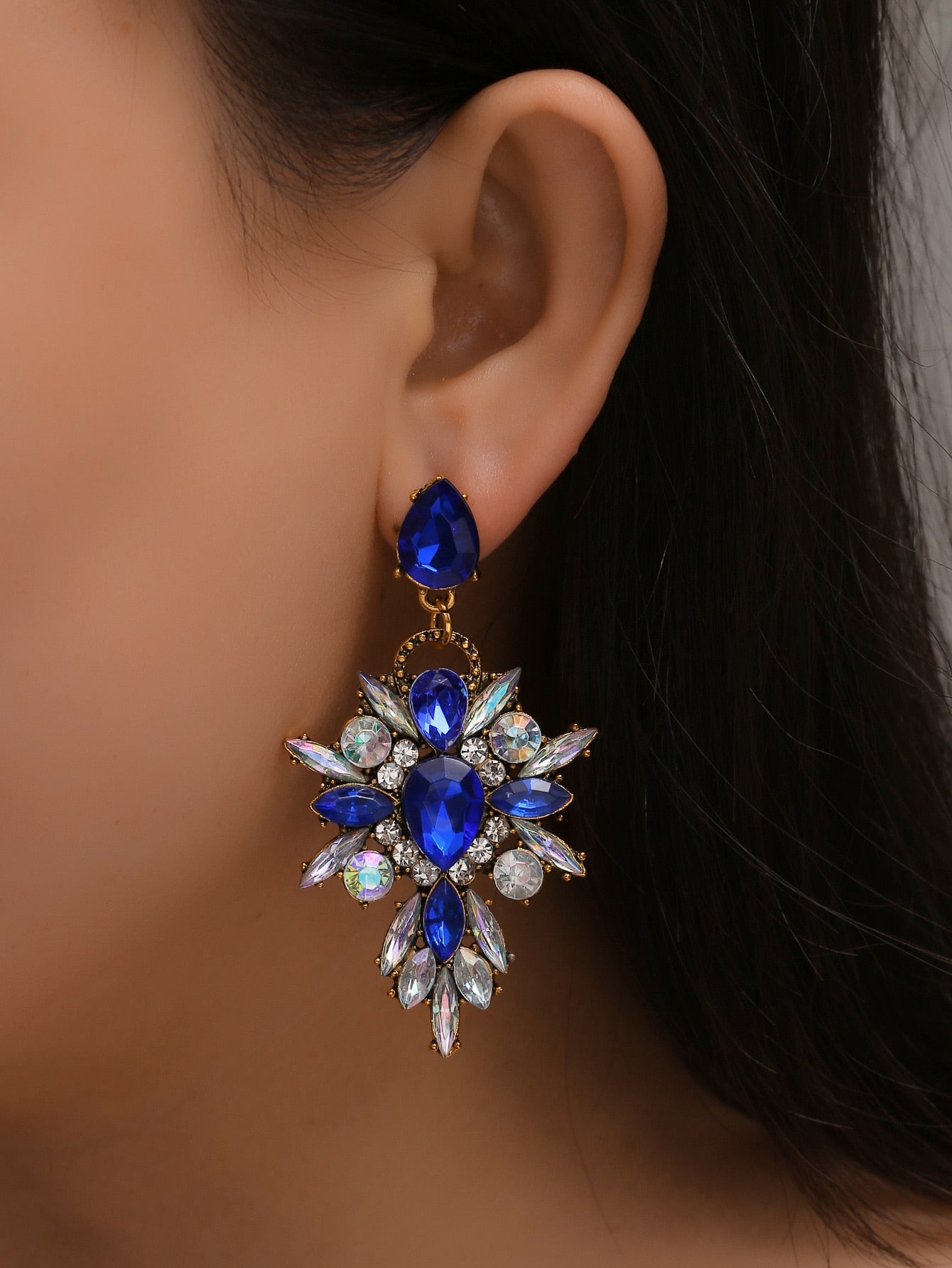 Rhinestone Drop Earrings