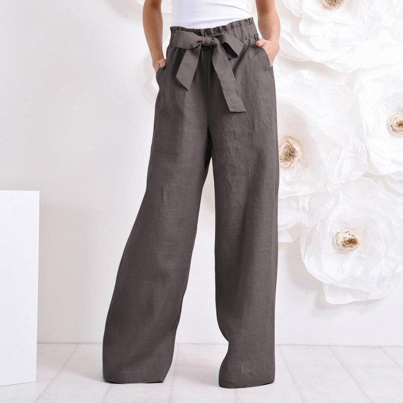 Vintage Elastic Waist Long Trousers - Body By J'ne