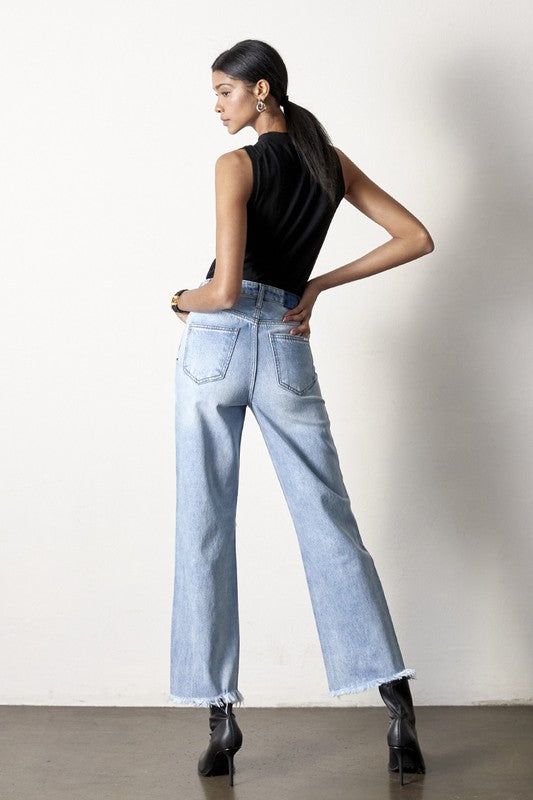 FLIP STRAIGHT JEANS - Body By J'ne