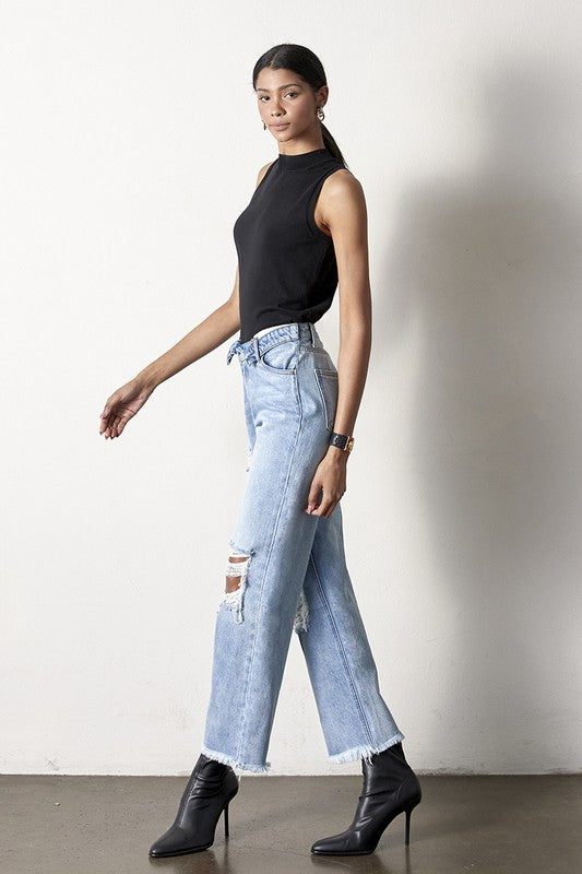 FLIP STRAIGHT JEANS - Body By J'ne