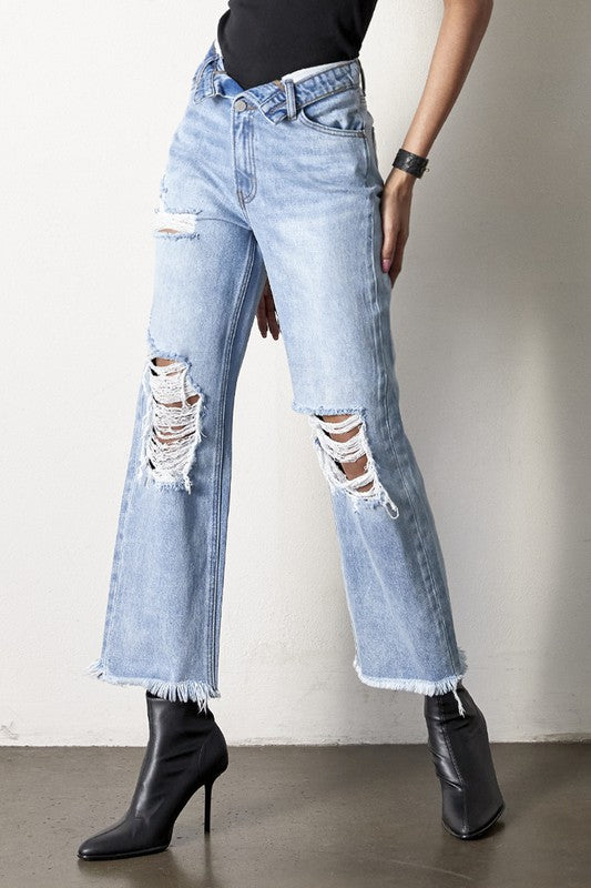 FLIP STRAIGHT JEANS - Body By J'ne