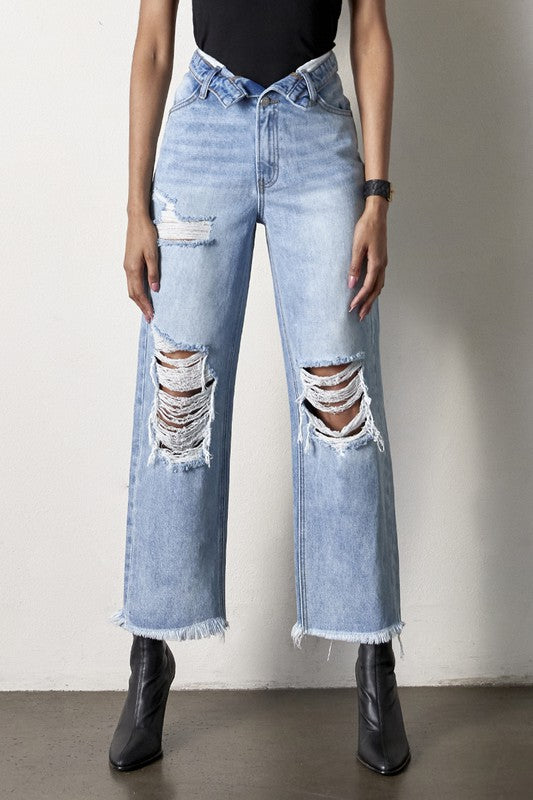 FLIP STRAIGHT JEANS - Body By J'ne