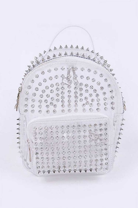 Clear Studded Iconic Backpack - Body By J'ne