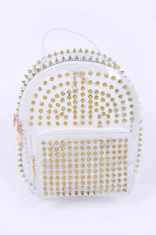 Clear Studded Iconic Backpack - Body By J'ne