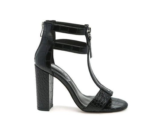 FELICITY Zip Up Croc Textured Sandals - Body By J'ne