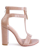 Sandalias con textura de cocodrilo y cremallera FELICITY