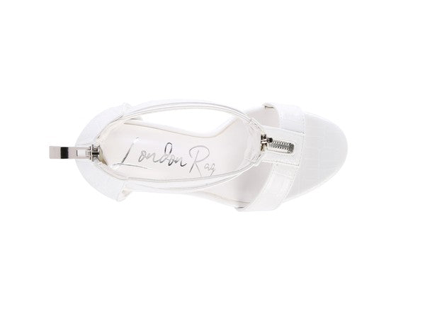 FELICITY Zip Up Croc Textured Sandals - Body By J'ne