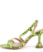 CHERRY TART Snake Print Spool Heel Sandals