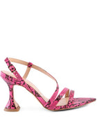 CHERRY TART Snake Print Spool Heel Sandals