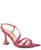 CHERRY TART Snake Print Spool Heel Sandals