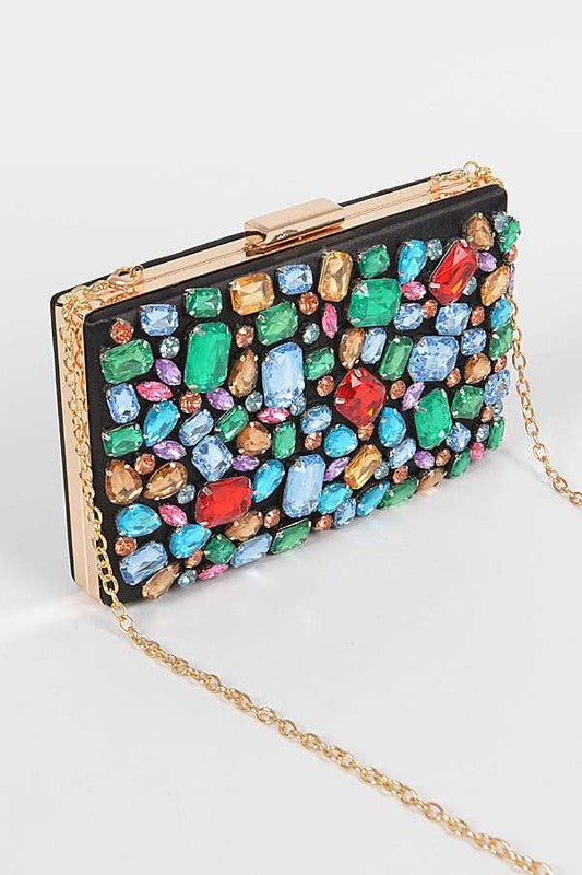 Bejeweled Crystal Iconic Box Clutch - Body By J'ne