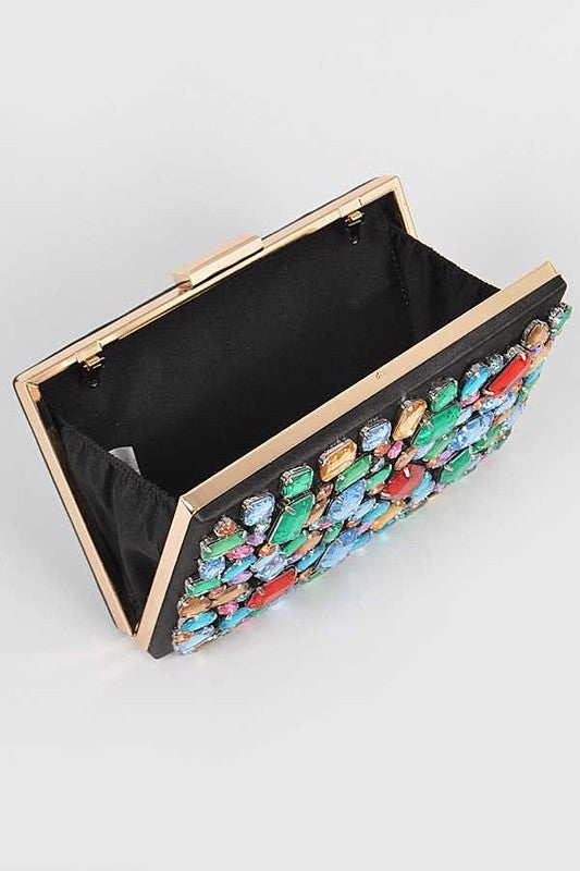 Bejeweled Crystal Iconic Box Clutch - Body By J'ne
