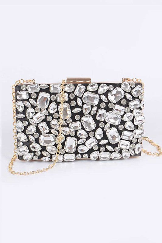 Bejeweled Crystal Iconic Box Clutch - Body By J'ne