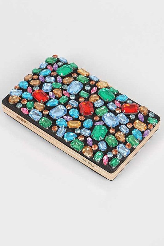 Bejeweled Crystal Iconic Box Clutch - Body By J'ne