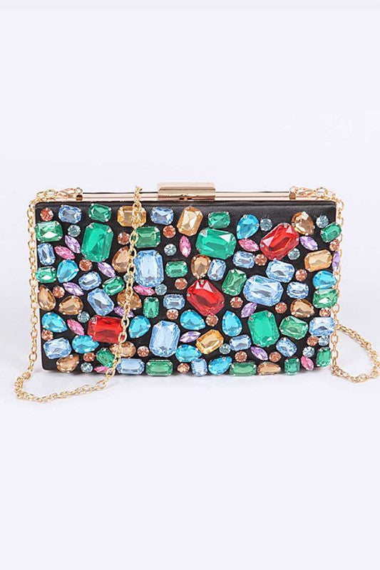 Bejeweled Crystal Iconic Box Clutch - Body By J'ne