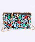 Bejeweled Crystal Iconic Box Clutch