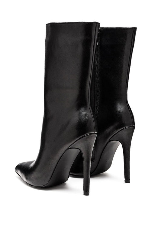 NAGINI Over Ankle Pointed Toe High Heeled Boot - Body By J'ne