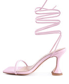 BITEN BERRY SPOOL HEELED LACE UP SANDAL