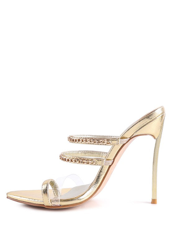 TICKLE ME HIGH HEELED TOE RING SANDALS - Body By J'ne