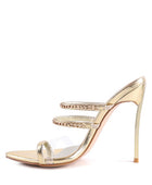 TICKLE ME HIGH HEELED TOE RING SANDALS