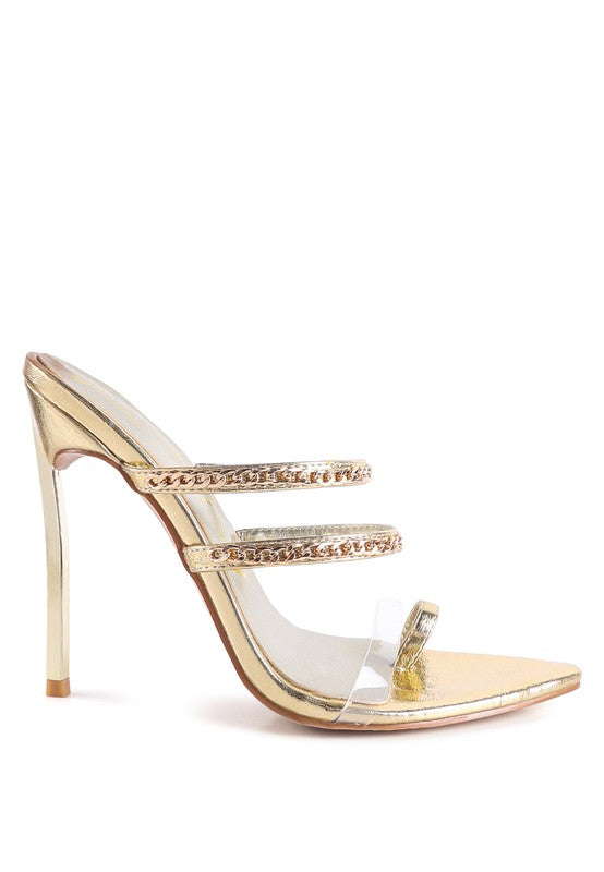 TICKLE ME HIGH HEELED TOE RING SANDALS - Body By J'ne