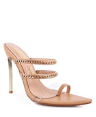 TICKLE ME HIGH HEELED TOE RING SANDALS