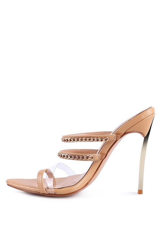 TICKLE ME HIGH HEELED TOE RING SANDALS - Body By J'ne