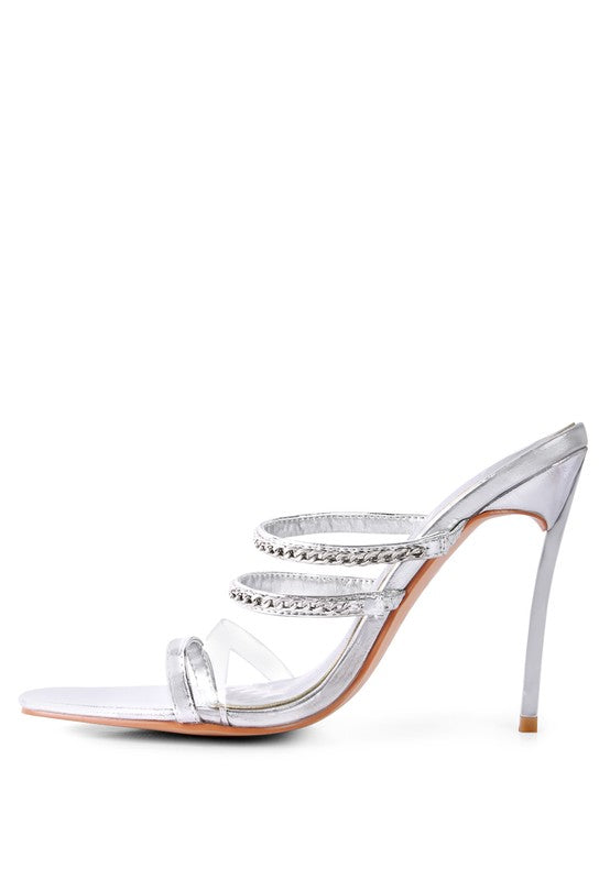 TICKLE ME HIGH HEELED TOE RING SANDALS - Body By J'ne