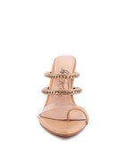 TICKLE ME HIGH HEELED TOE RING SANDALS