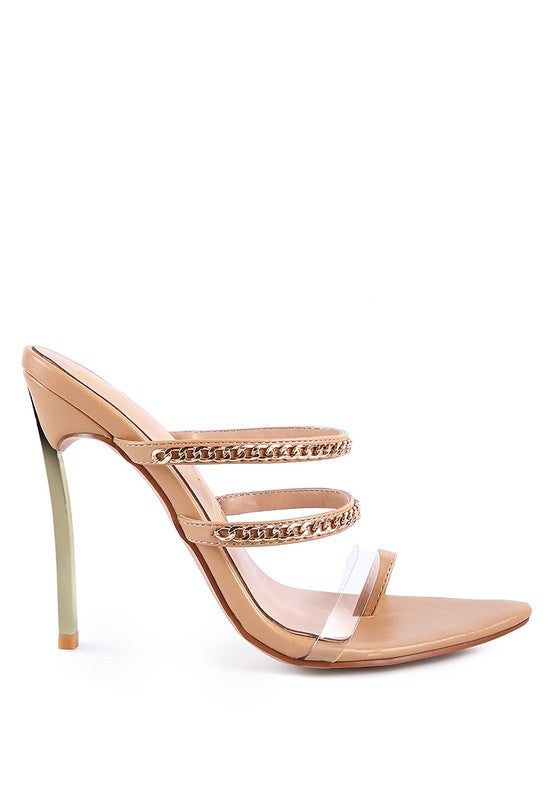 TICKLE ME HIGH HEELED TOE RING SANDALS - Body By J'ne