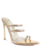 TICKLE ME HIGH HEELED TOE RING SANDALS