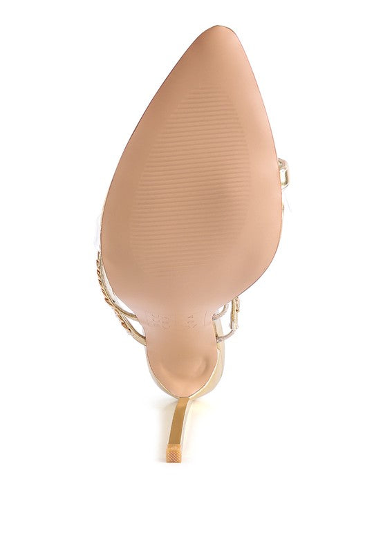 TICKLE ME HIGH HEELED TOE RING SANDALS - Body By J'ne