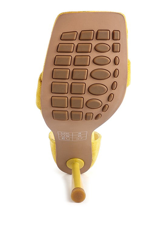 LAST SIP HEELED FAUX SUEDE CHAIN STRAP SANDAL - Body By J'ne