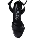 SHEENY CLEAR STILETTO LACE UP SANDAL