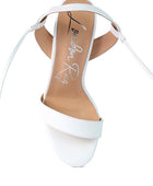 SHEENY CLEAR STILETTO LACE UP SANDAL