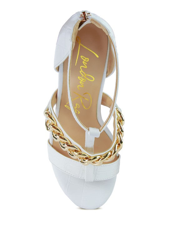 BONITA METAL CHAIN ZIP UP SANDAL - Body By J'ne