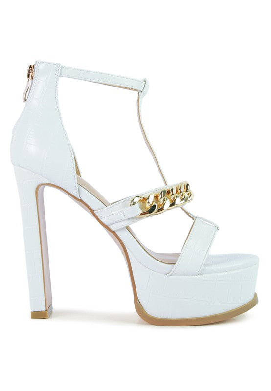 BONITA METAL CHAIN ZIP UP SANDAL - Body By J'ne