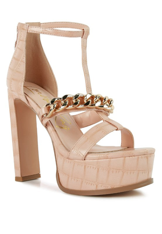 BONITA METAL CHAIN ZIP UP SANDAL - Body By J'ne