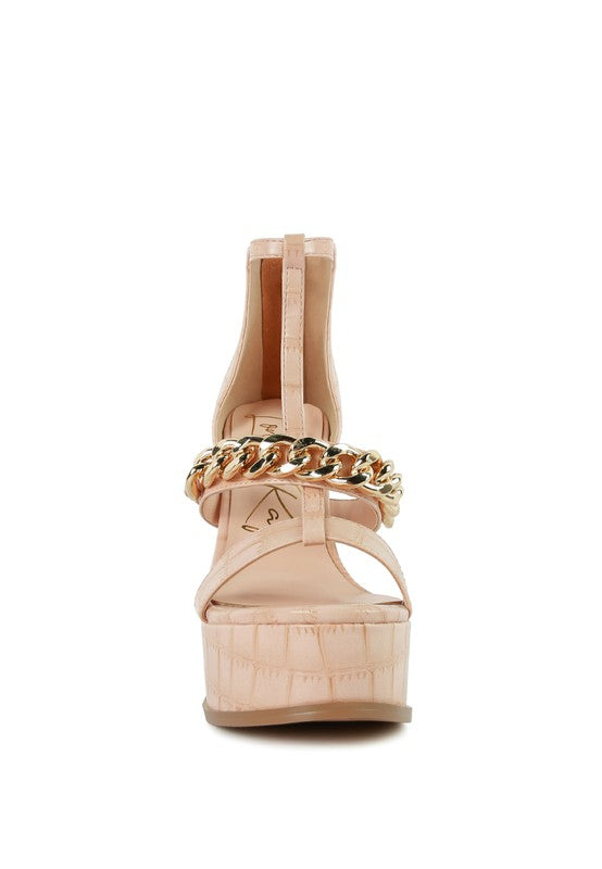 BONITA METAL CHAIN ZIP UP SANDAL - Body By J'ne