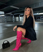 Pink Valentines Rhinestone Stiletto Boots