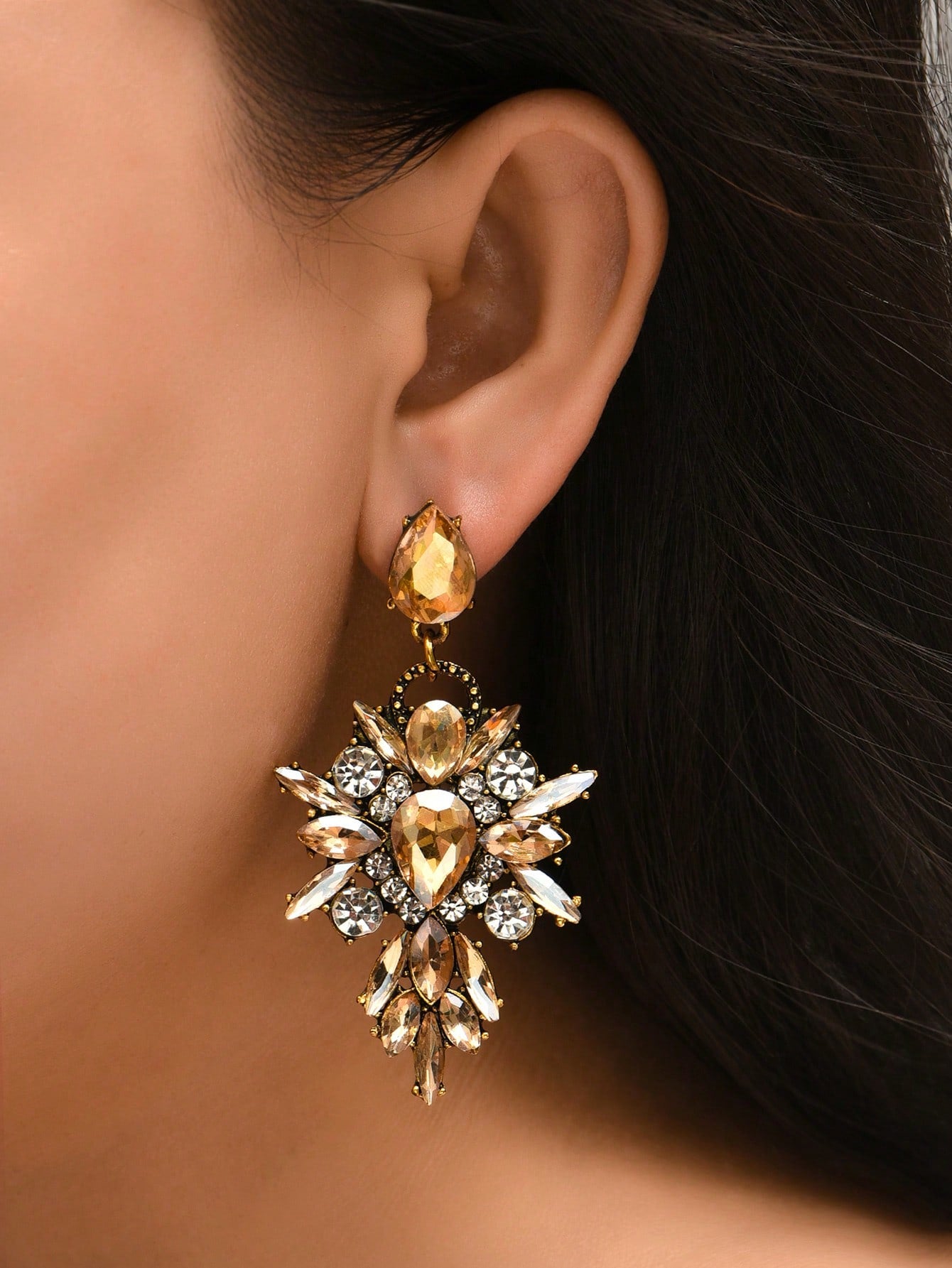 Rhinestone Drop Earrings