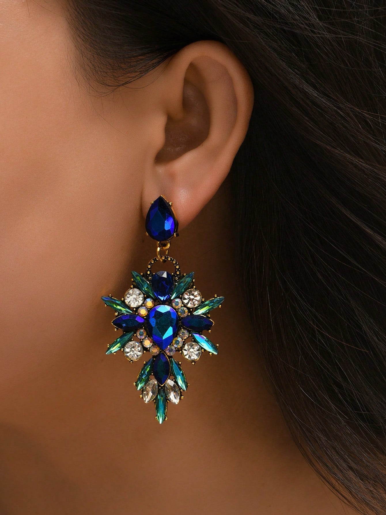 Rhinestone Drop Earrings