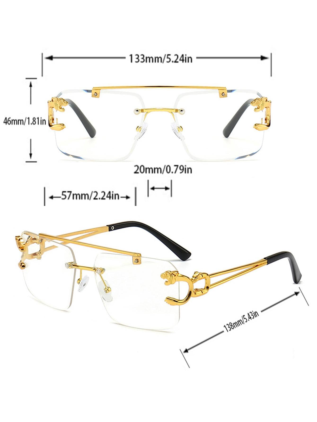 Top Bar Rimless Glasses