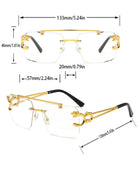 Top Bar Rimless Glasses