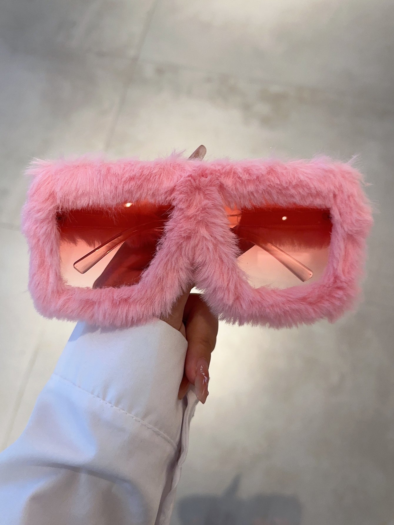 Fluffy Frame Fashion Glasses